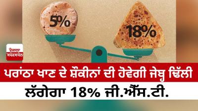  18% GST will be charged on Prantha