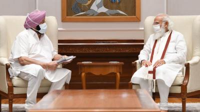 Punjab CM Captain Amarinder Singh met PM Narendra Modi