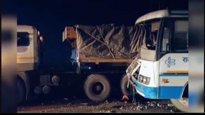 Roadways Bus collided 