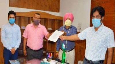 Jalandhar BJPpresident sends letter to cm Amrinder Singh