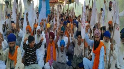 Farmer Protest on Railway Track 