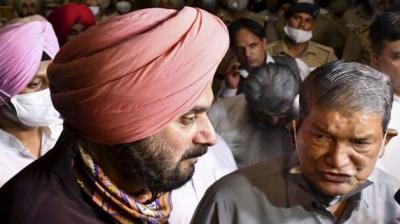 Navjot Sidhu and Harish Rawat 