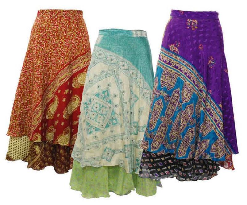 old sarees long skirt