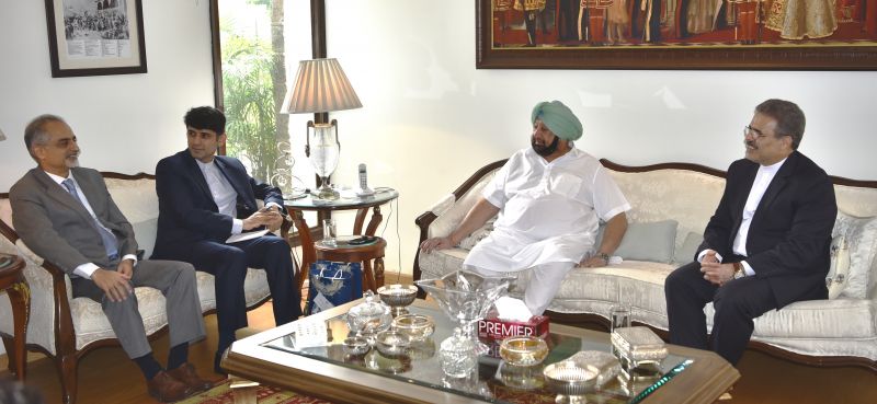 Captain Amarinder Singh meets Iran Ambassador Ali Chegeni