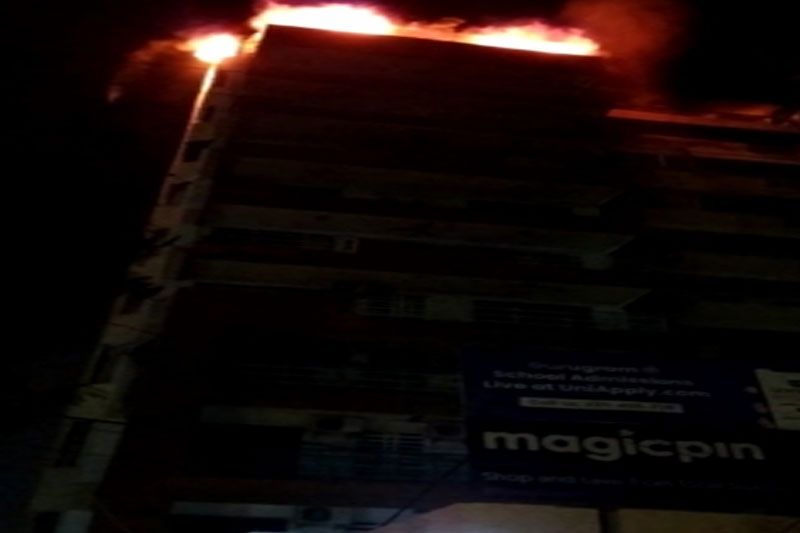 Terrible fire broke out in the society at Gurugram 