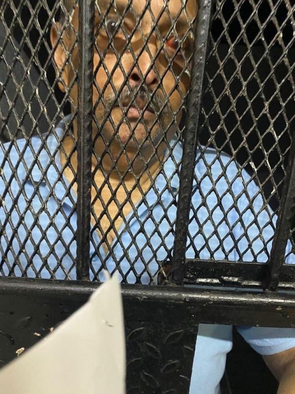 Photo of Mehul Choksi in police custody in Dominica