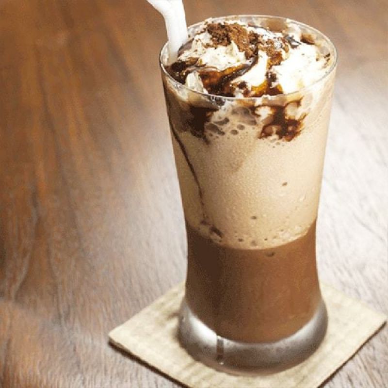 Ice cream with cold coffee