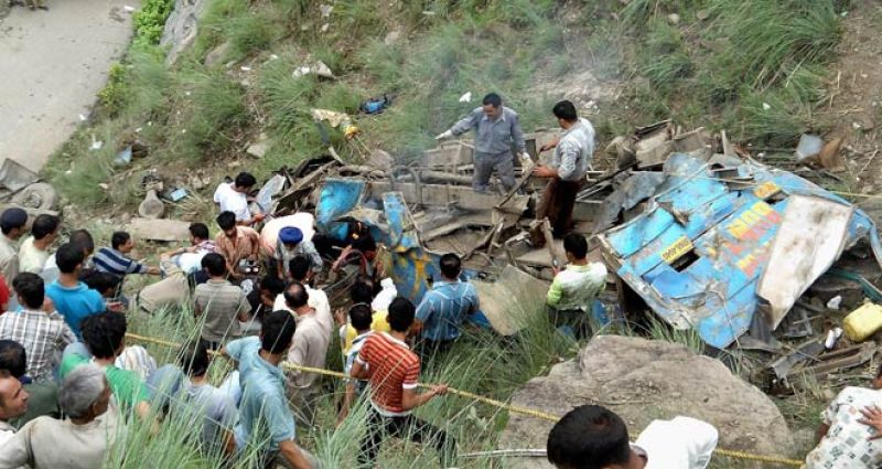 10 killed, 35 injured in Chamba bus crash