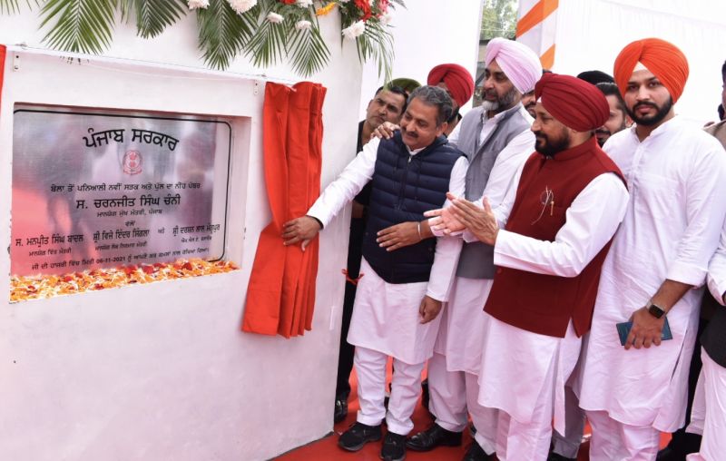 CM Channi lays foundation stone of Bela-Paniyali bridge over river Satluj