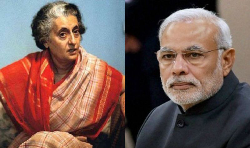 Indra Gandhi, Narender Modi 