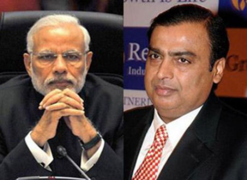 Narendra Modi and Mukesh Ambani