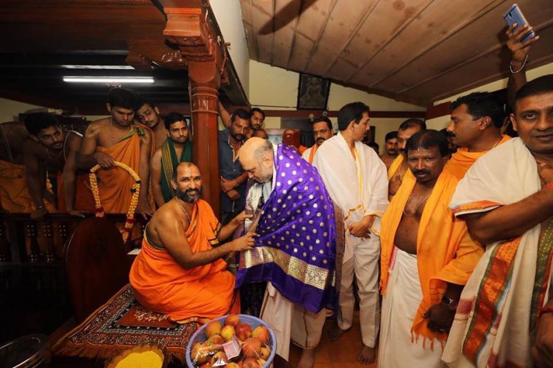 Amit Shah In temple