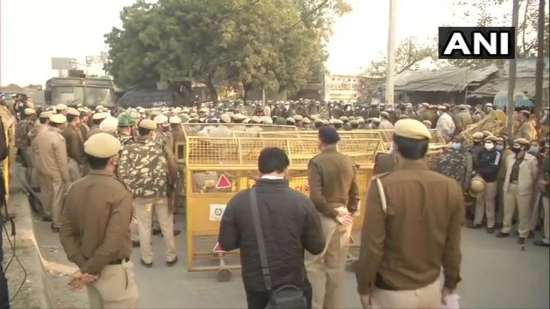 Police deployed at Delhi-Haryana border ahead of farmer protest Police deployed at Delhi-Haryana border ahead of farmer protest
