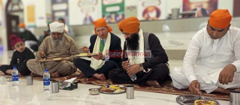 British High Commissioner in Lahore Cristian Turner a visited Gurdwara Kartarpur Sahib 