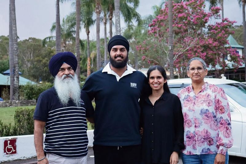 Harjas Singh With Family Harjas Singh With Family