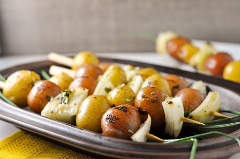 Grilled Potato Kebabs  Grilled Potato Kebabs