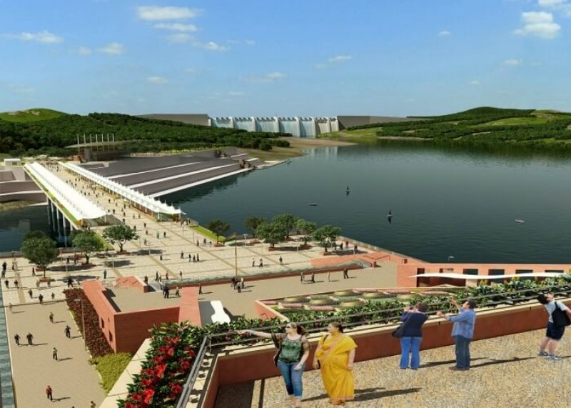 view from the statue of unity