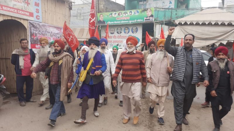 Tractor march by Kirti Kisan Union