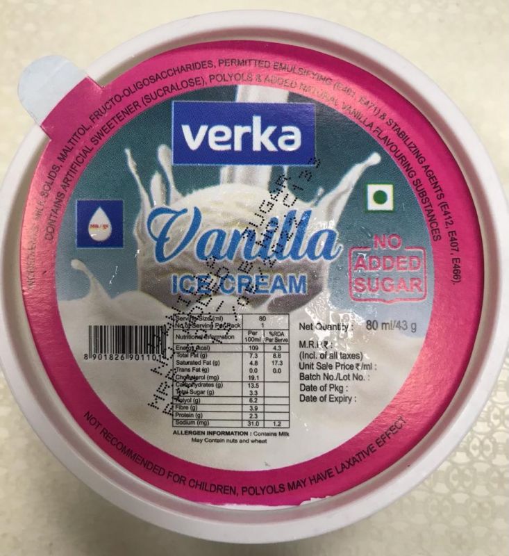 Verka's Sugar Free Ice Cream
