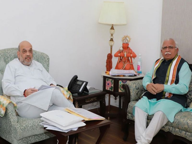 Haryana Chief Minister calls on Amit Shah Haryana Chief Minister calls on Amit Shah