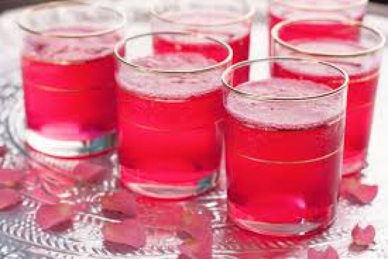Rose syrup drink