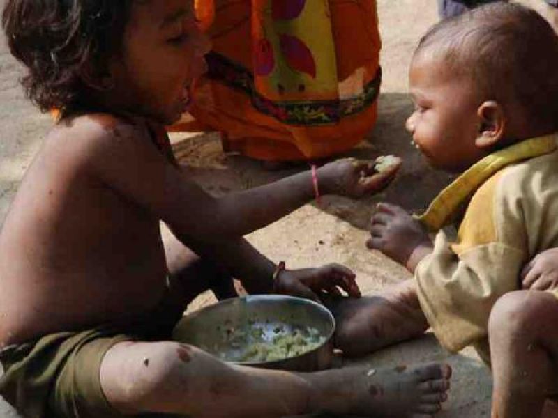 Indian poor child