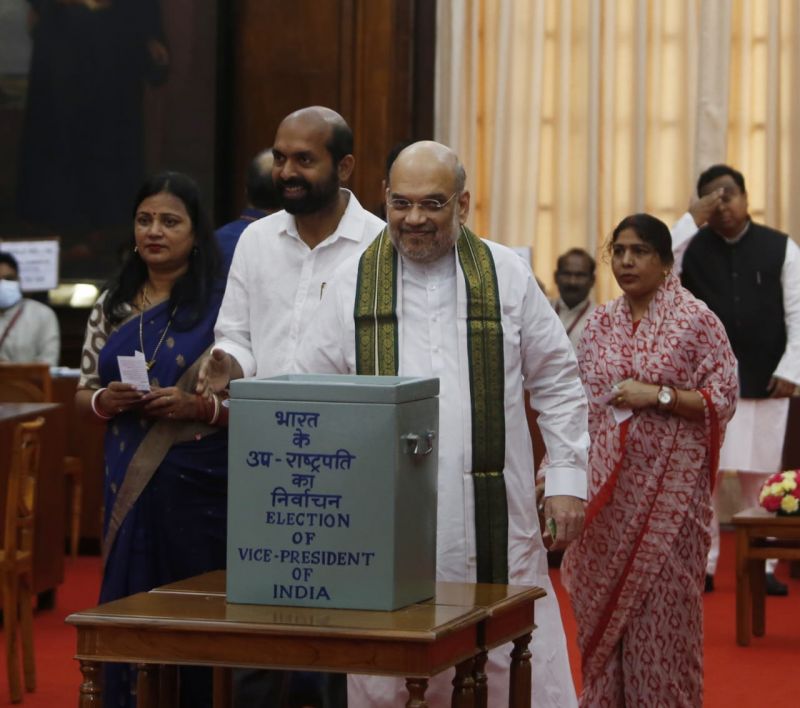 Amit Shah casts his vote Amit Shah casts his vote