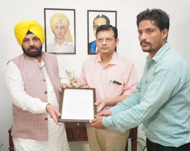 Appointment Letters on Compassionate ground handed over to seven candidates in Public Works Department