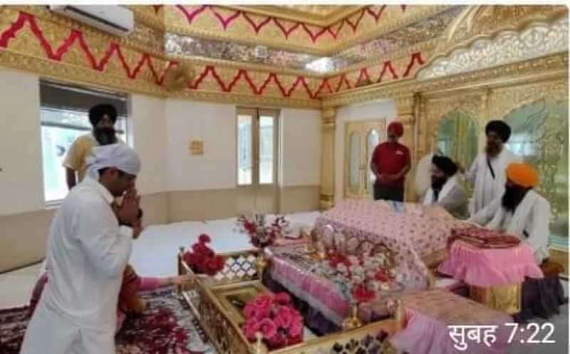 Dushyant Chautala at Darbar Sahib