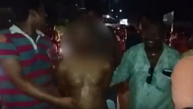 Teacher thrashed and paraded naked for alleged rape