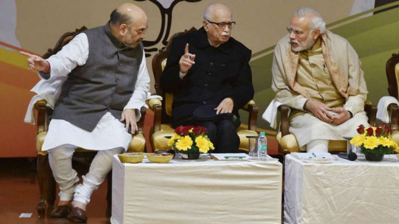 LK Advani with PM modi and amit shah