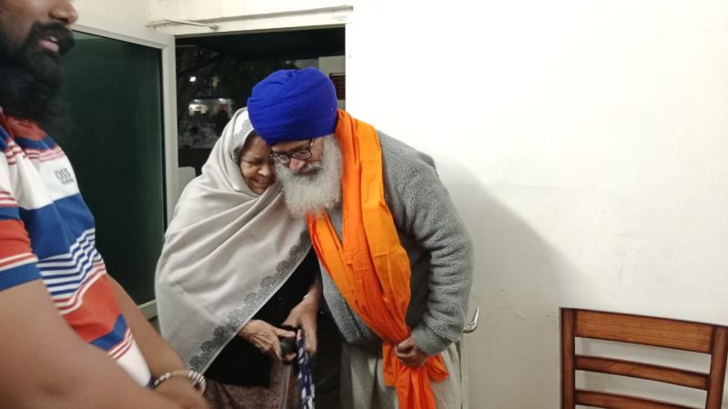 Gurmeet Singh Engineer with his mother