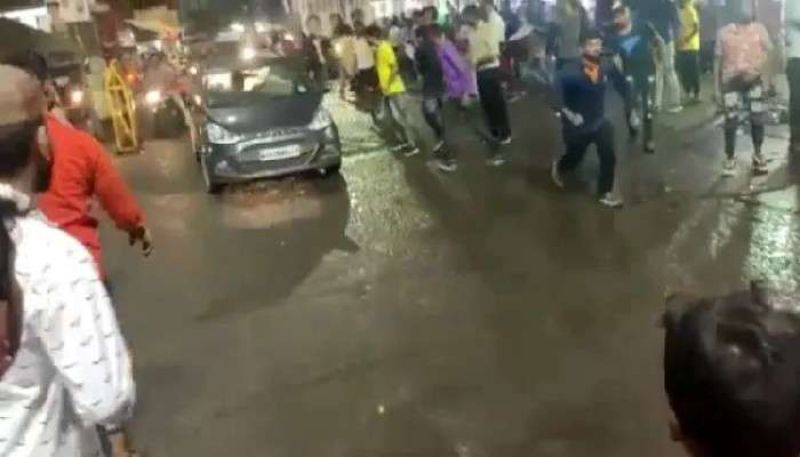 3 injured after car rams into Durga idol immersion procession in Bhopal 3 injured after car rams into Durga idol immersion procession in Bhopal