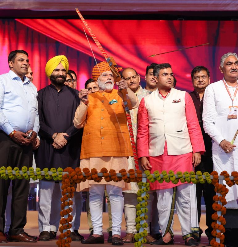 PM Modi at Dussehra celebrations PM Modi at Dussehra celebrations