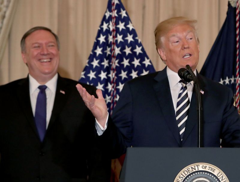 Donald Trump and Mike Pompeo