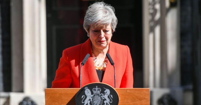 Theresa May resigns as Conservative leader