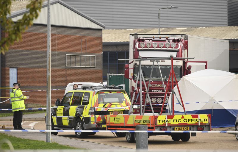 39 bodies found inside truck container in Britain