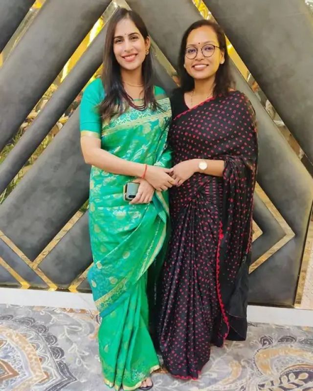A Still of IPS Dr. Jyoti Yadav with her friend 