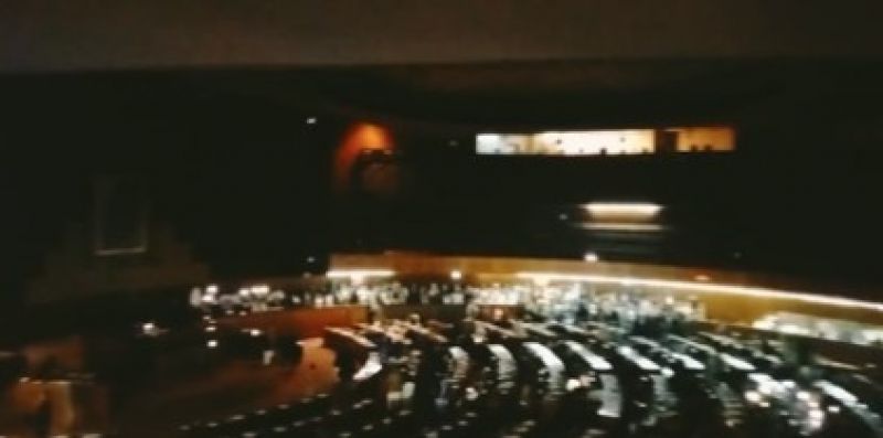 Lights of National Assembly hall switched off