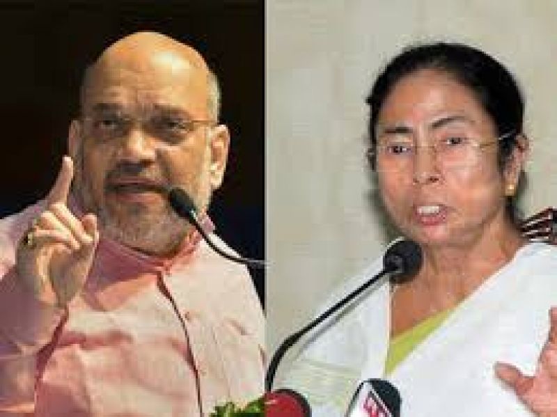 BJP President Amit Shah and Mamta Benerjee BJP President Amit Shah and Mamta Benerjee