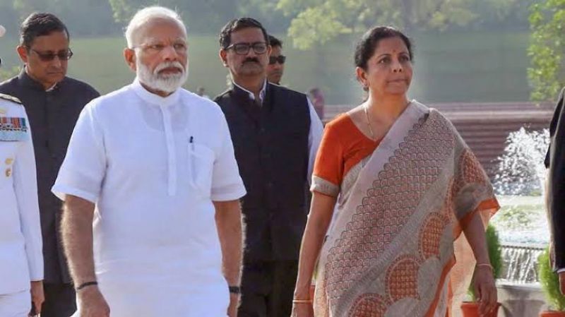PM Narendra Modi and Nirmala Sitaraman 