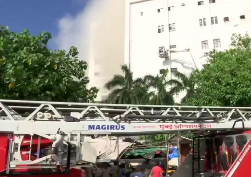 Fire breaks out in MTNL building Mumbai Fire breaks out in MTNL building Mumbai