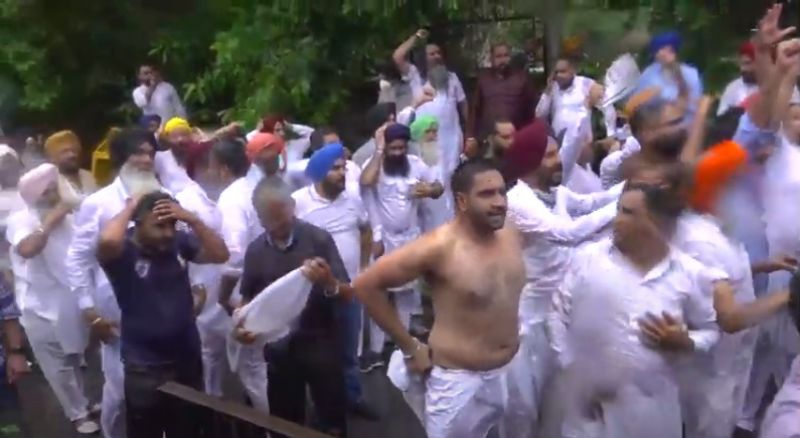 Shiromani Akali Dal United Protest in Chandigarh 