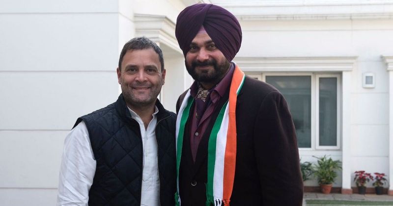 Navjot Sidhu with Rahul Gandhi