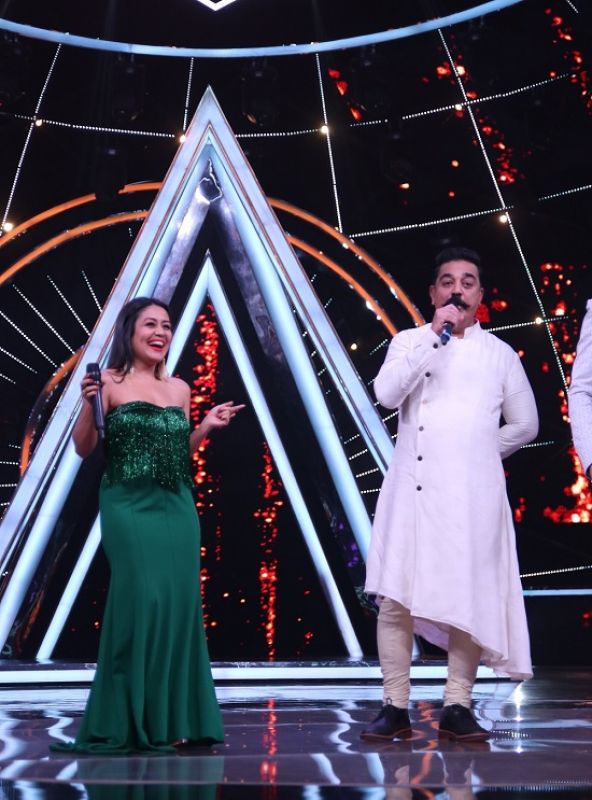 Kamal Hassan with Neha Kakkar 