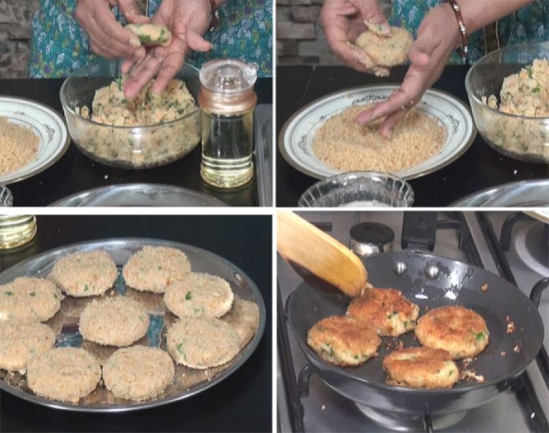 Sprouted Moong Cutlet