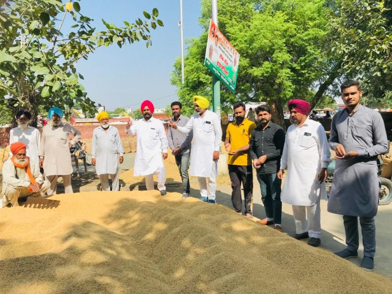 AAP leaders visited mandis in the state