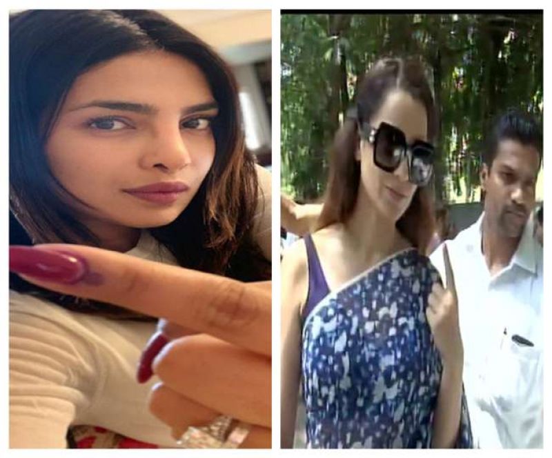 Paryanka and kangana cast vote