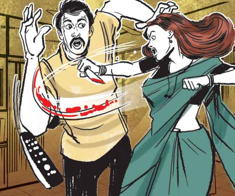 third Wife Attacked on Husband with Knife third Wife Attacked on Husband with Knife