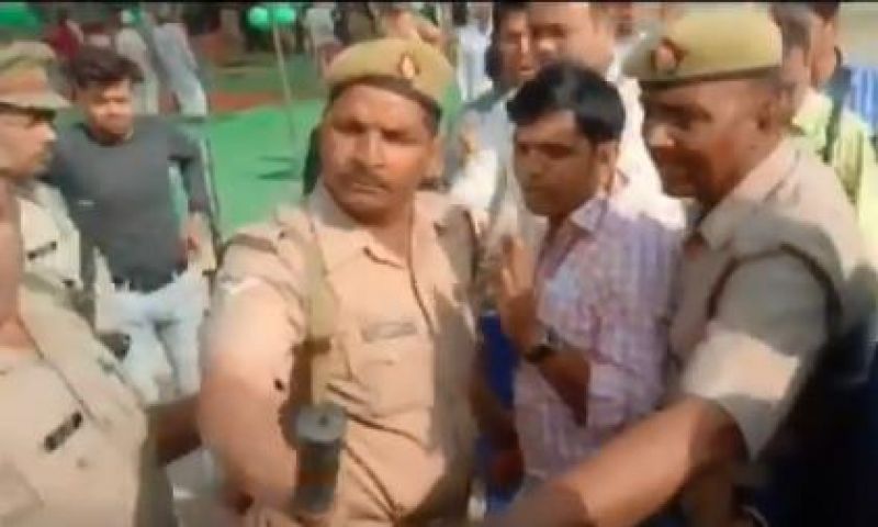 Lok Sabha Election : BJP workers beat an election officer